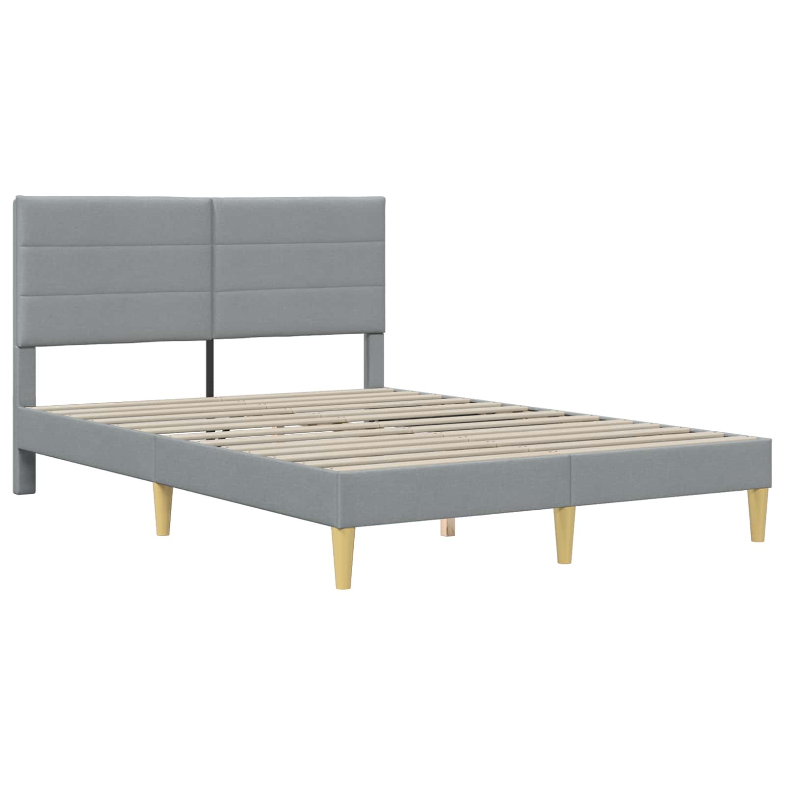 Krevetna konstrukcija Svijetlo siva 140 x 200 cm Poliester