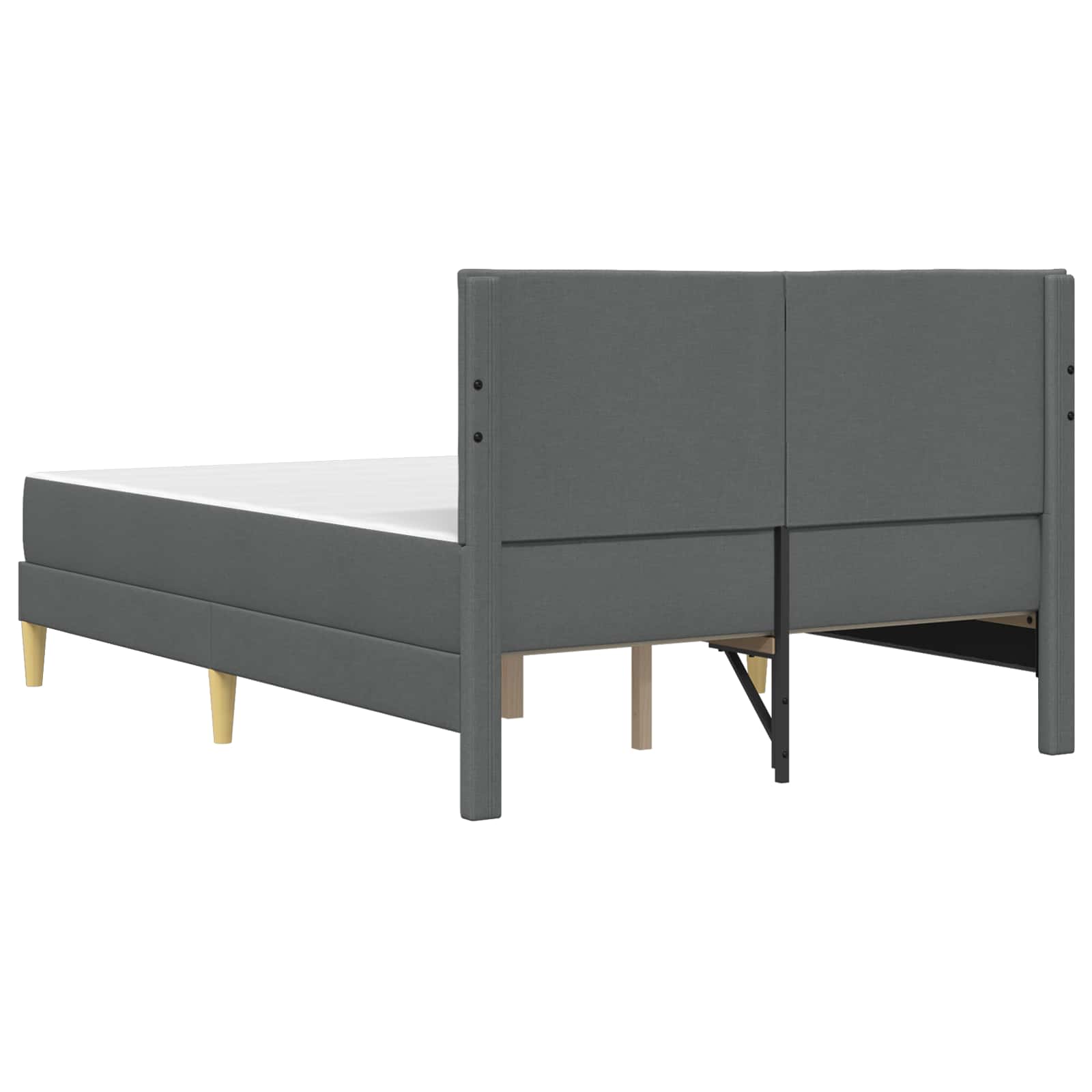 Krevetna konstrukcija Tamno siva 160 x 200 cm Poliester