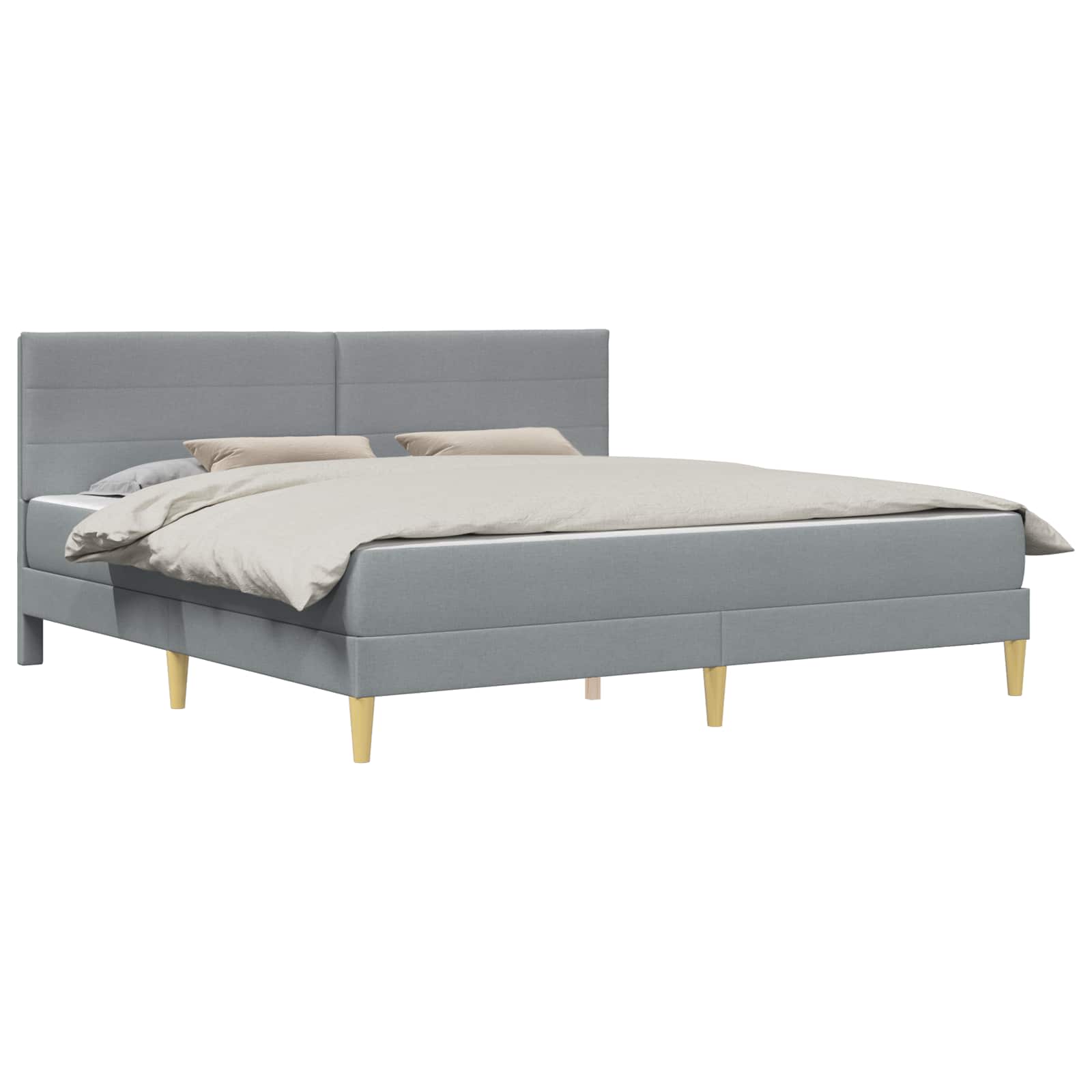 Krevetna konstrukcija Svijetlo siva 180 x 200 cm Poliester