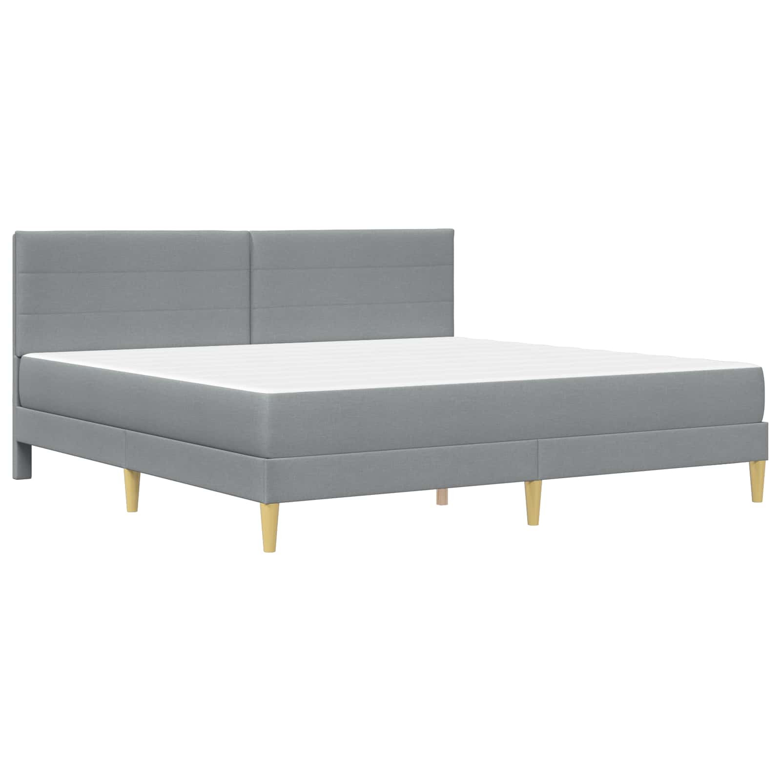 Krevetna konstrukcija Svijetlo siva 200 x 200 cm Poliester