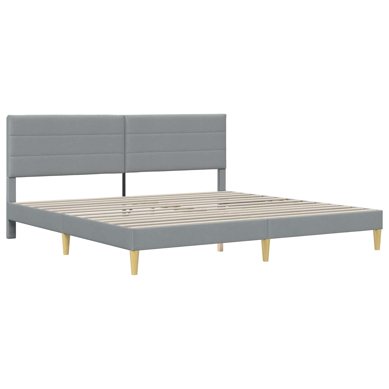 Krevetna konstrukcija Svijetlo siva 200 x 200 cm Poliester