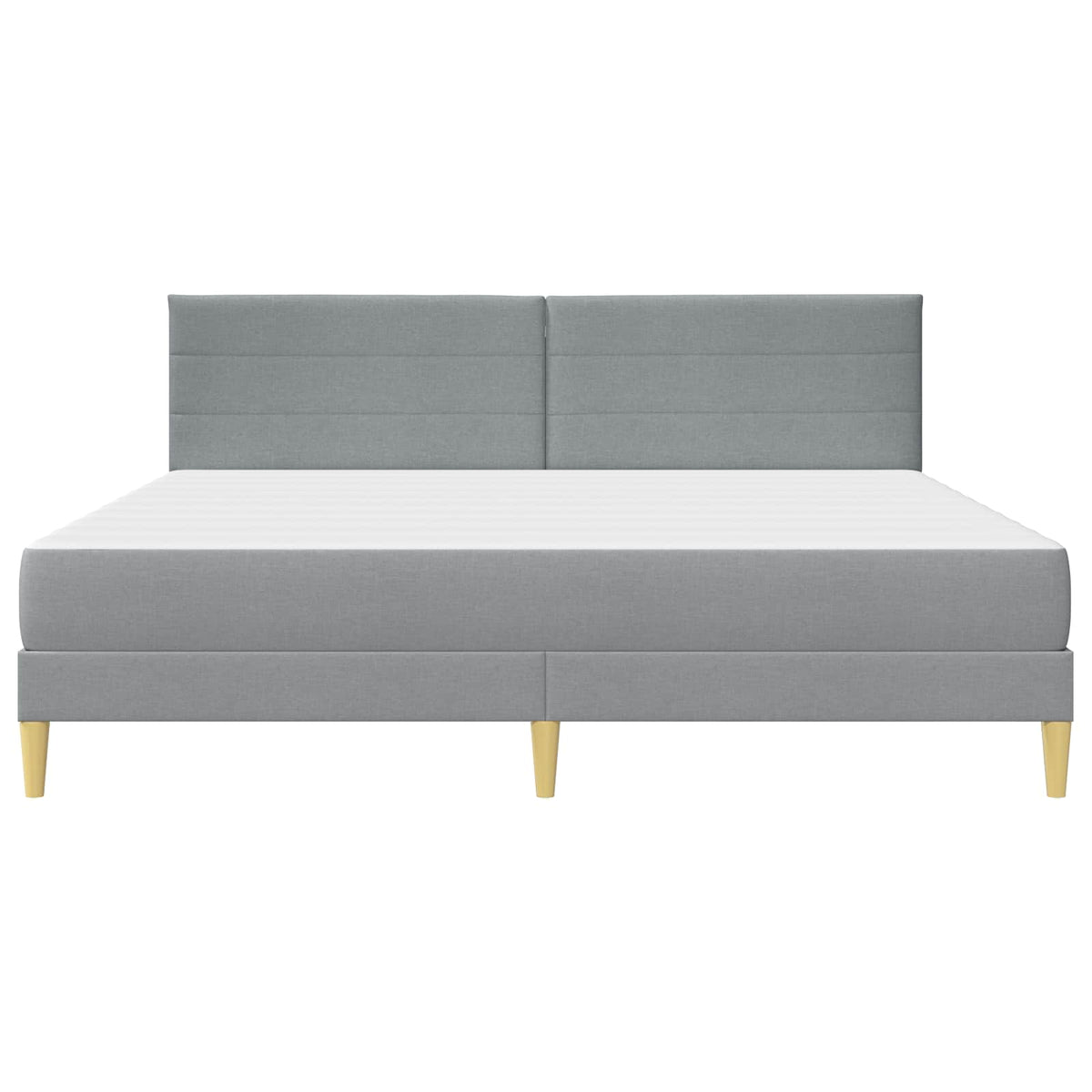 Krevetna konstrukcija Svijetlo siva 200 x 200 cm Poliester