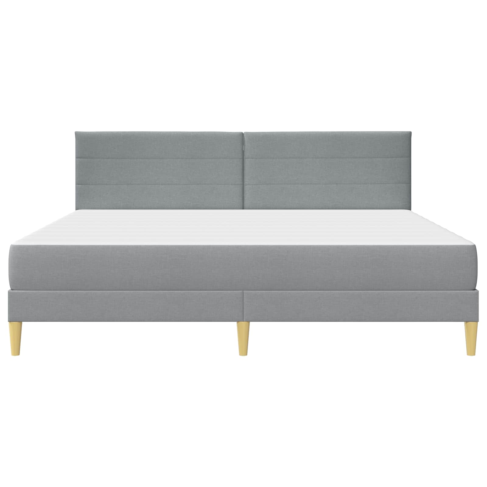 Krevetna konstrukcija Svijetlo siva 200 x 200 cm Poliester