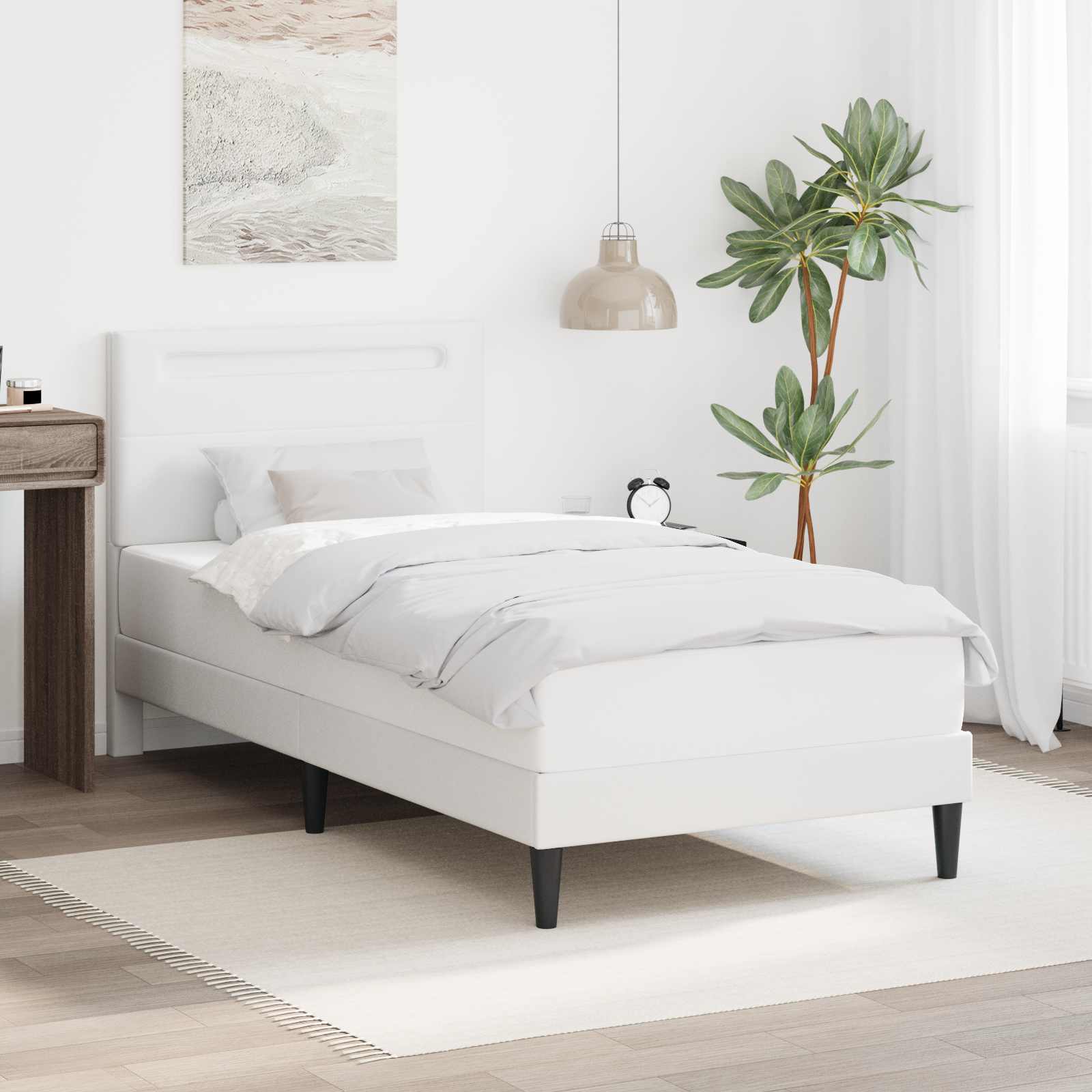 Krevetna konstrukcija Bijela 80 x 200 cm Umjetna koža