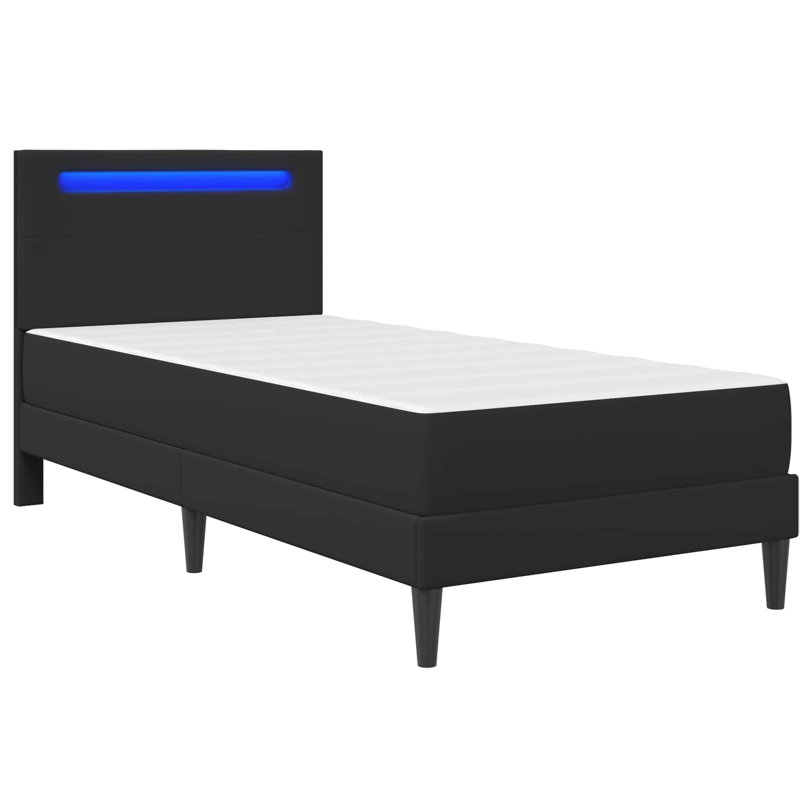 Krevetna konstrukcija Crna 90 x 200 cm Umjetna koža