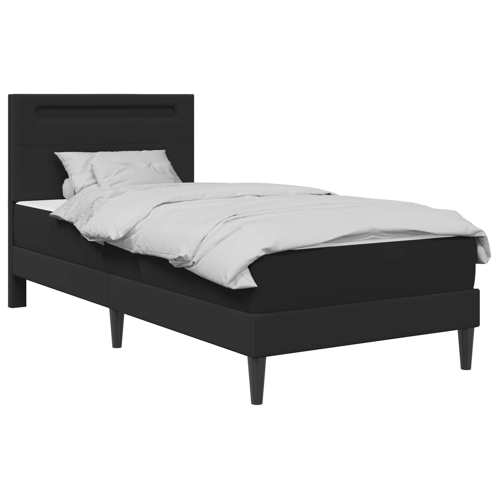 Krevetna konstrukcija Crna 90 x 200 cm Umjetna koža