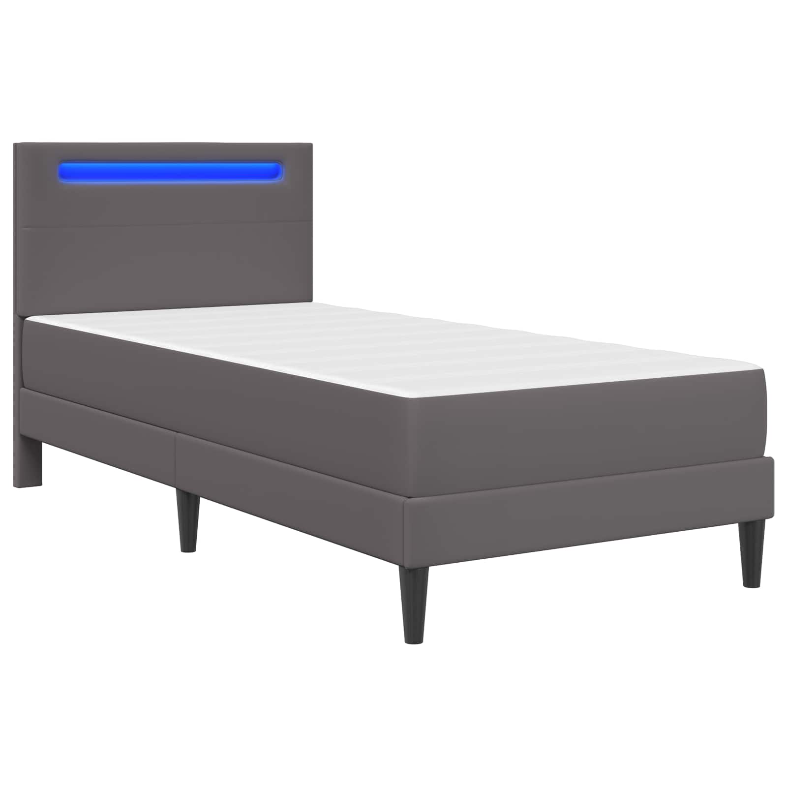 Krevetna konstrukcija Siva 100 x 200 cm Umjetna koža
