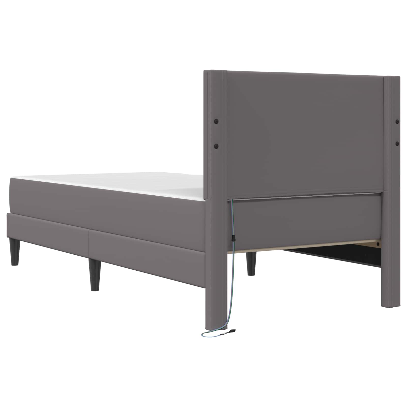 Krevetna konstrukcija Siva 100 x 200 cm Umjetna koža