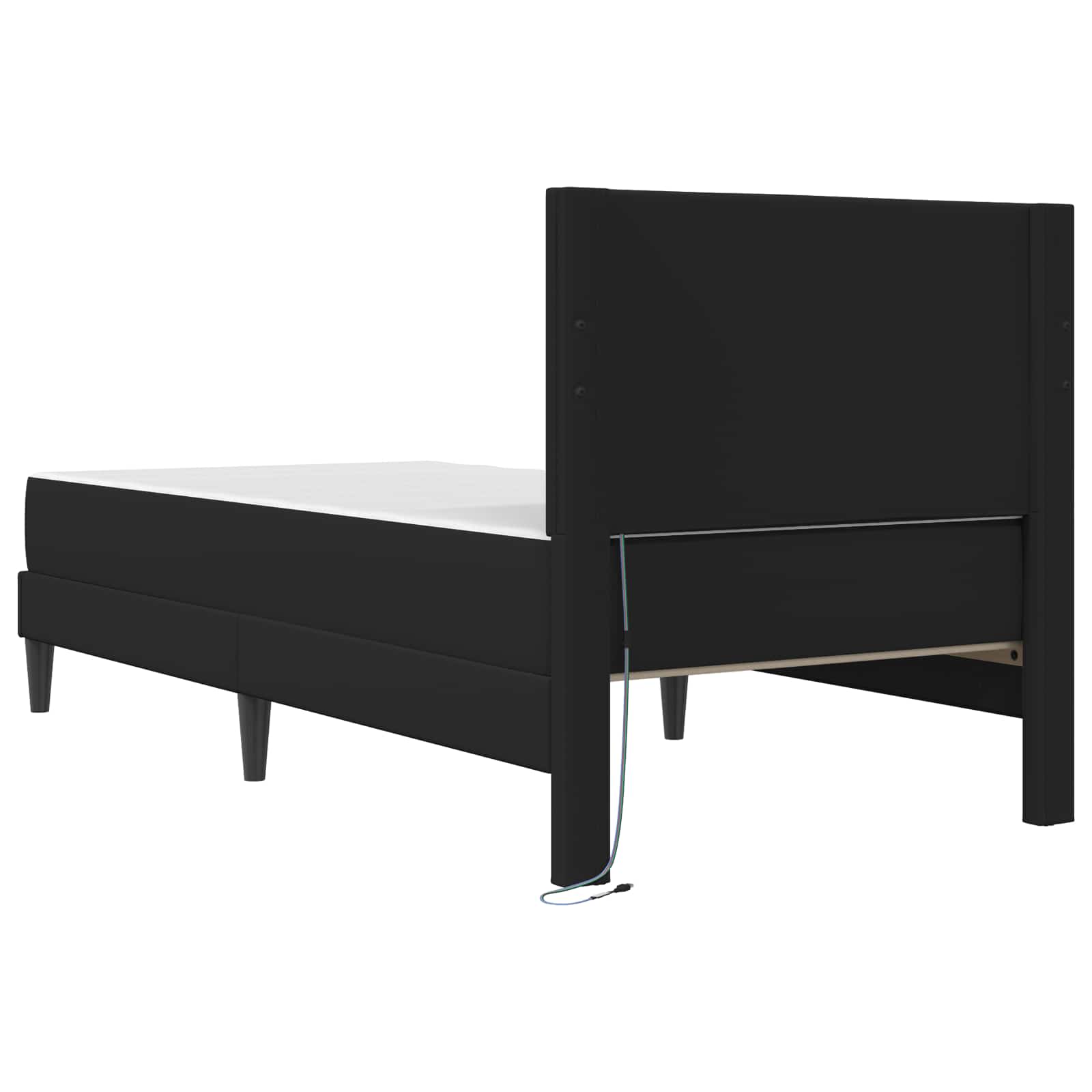 Krevetna konstrukcija Crna 100 x 200 cm Umjetna koža