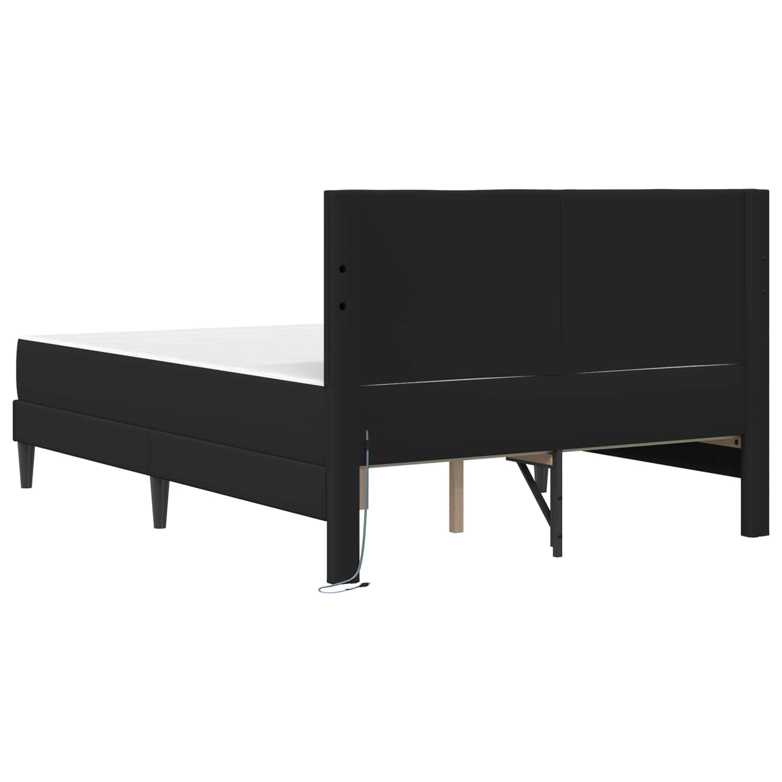 Krevetna konstrukcija Crna 140 x 190 cm Umjetna koža