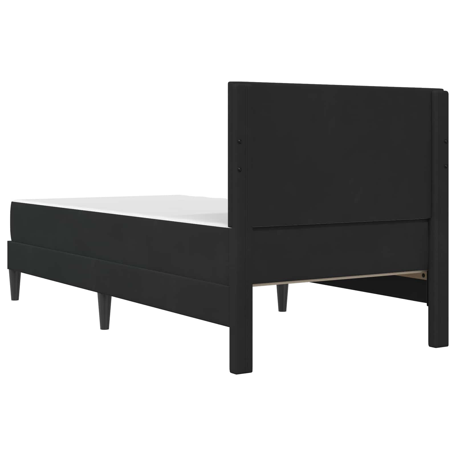 Okvir kreveta s madracem s uzglavljem Crna 80 x 200 cm Baršun