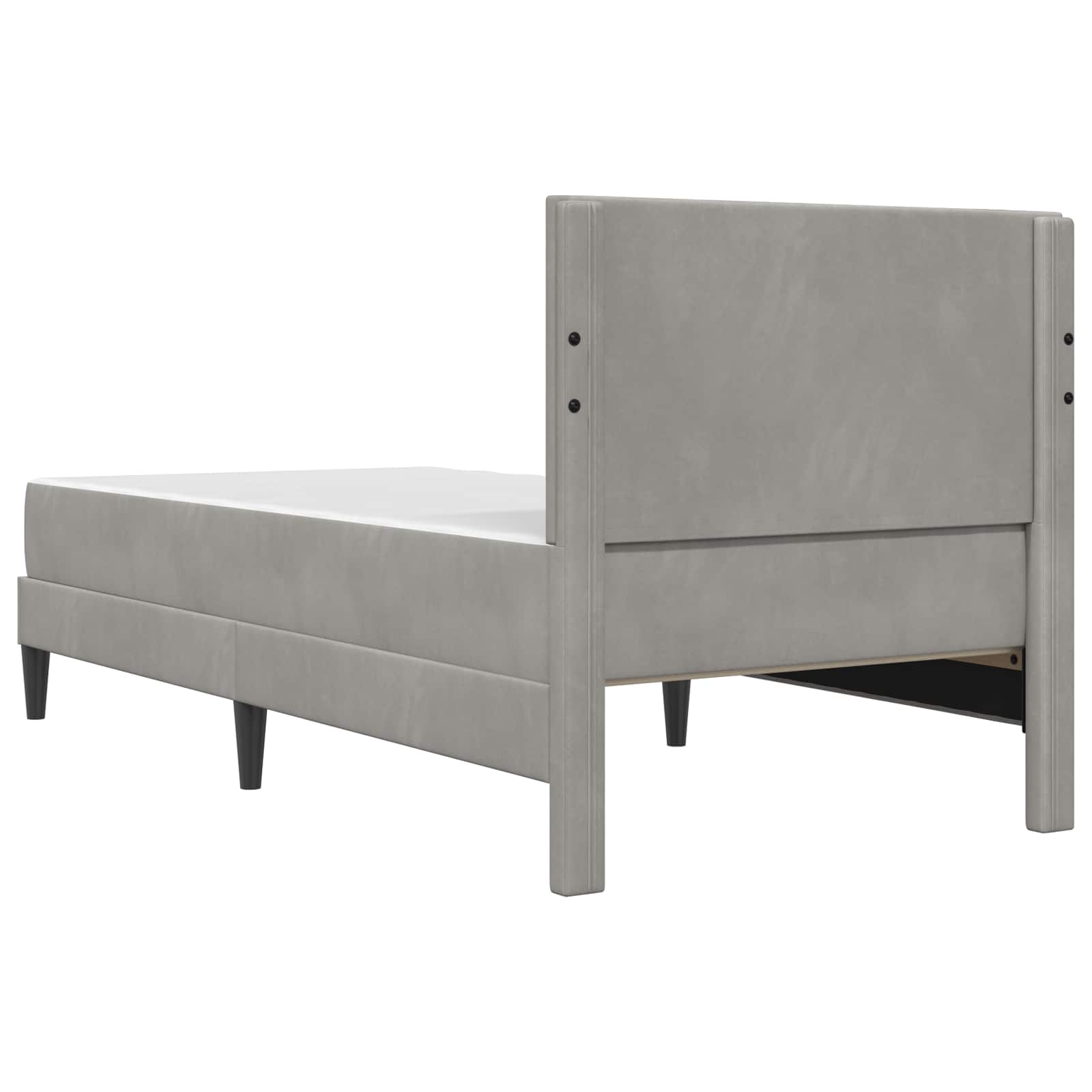Okvir kreveta s madracem Svijetlo siva 90 x 200 cm Baršun