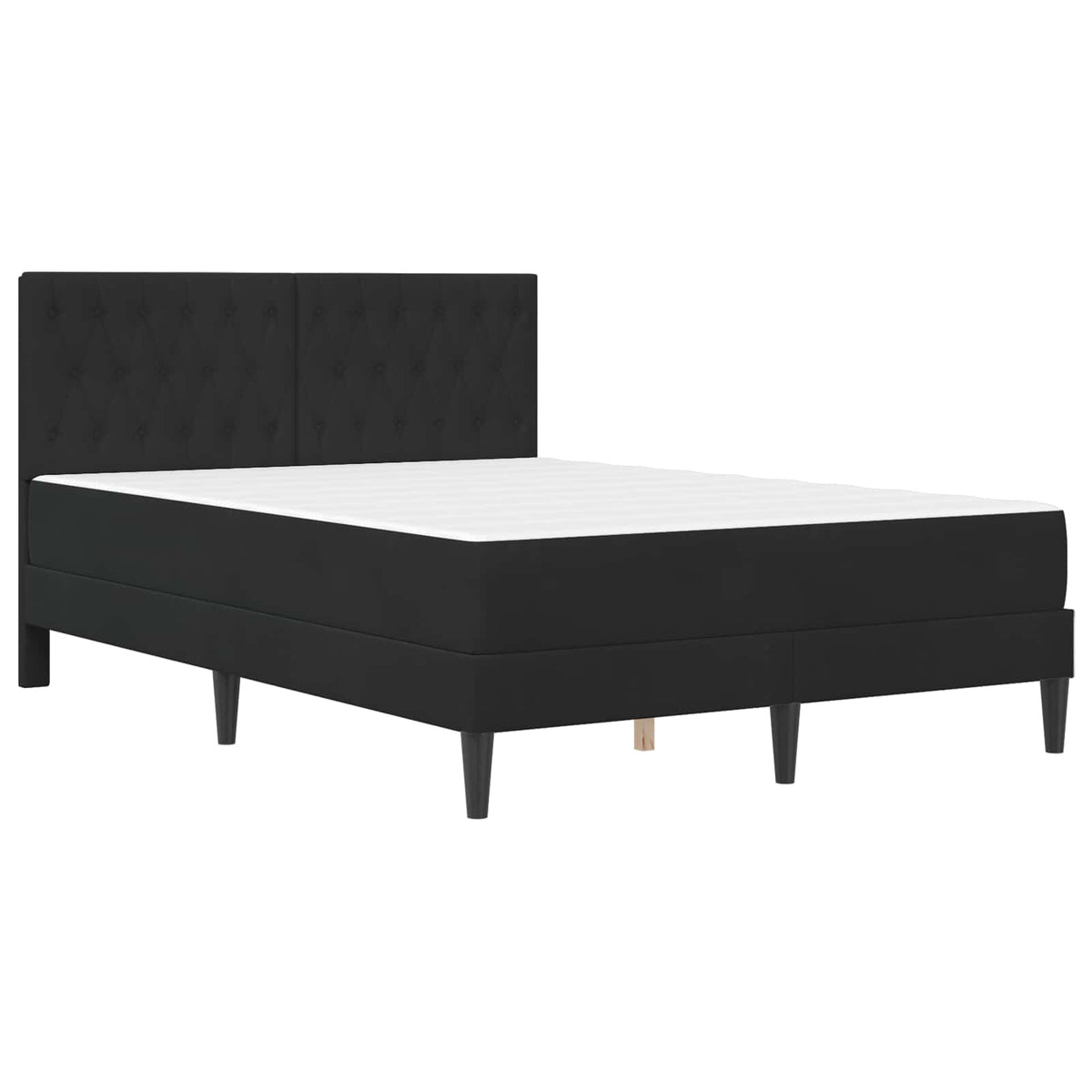Okvir kreveta s madracem  Crna Crna 120 x 190 cm Baršun