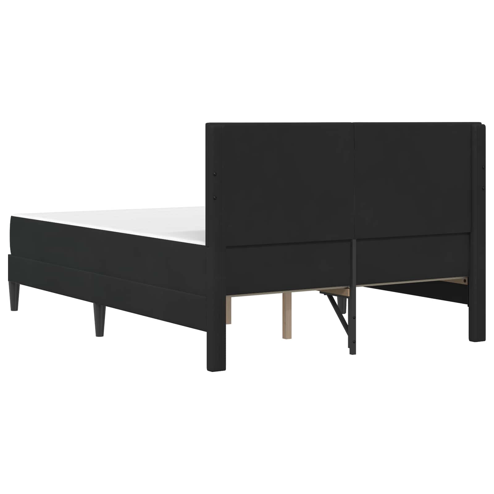 Okvir kreveta s madracem s uzglavljem Crna 120 x 200 cm Baršun