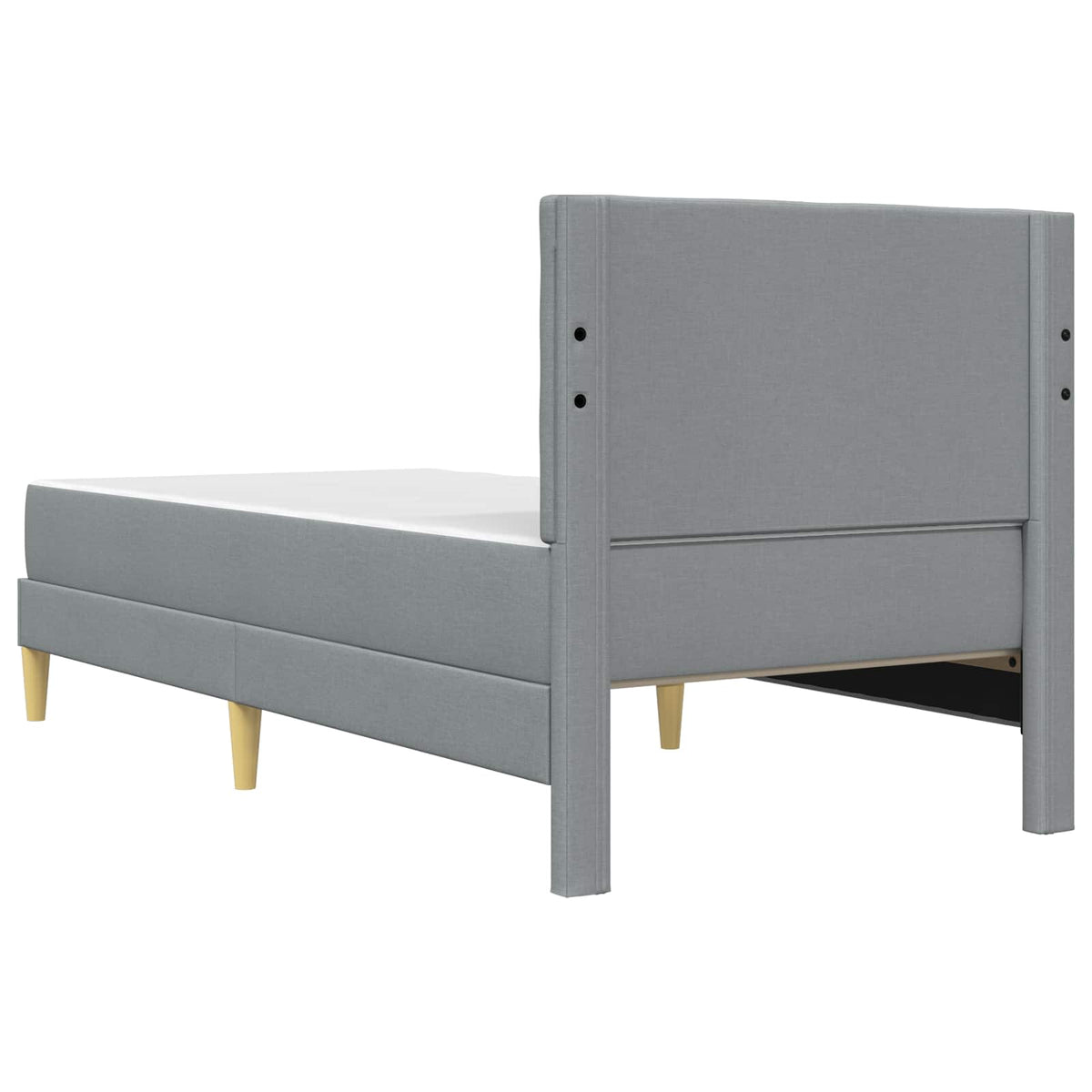 Okvir kreveta s madracem Svijetlo siva 90 x 190 cm tkanina