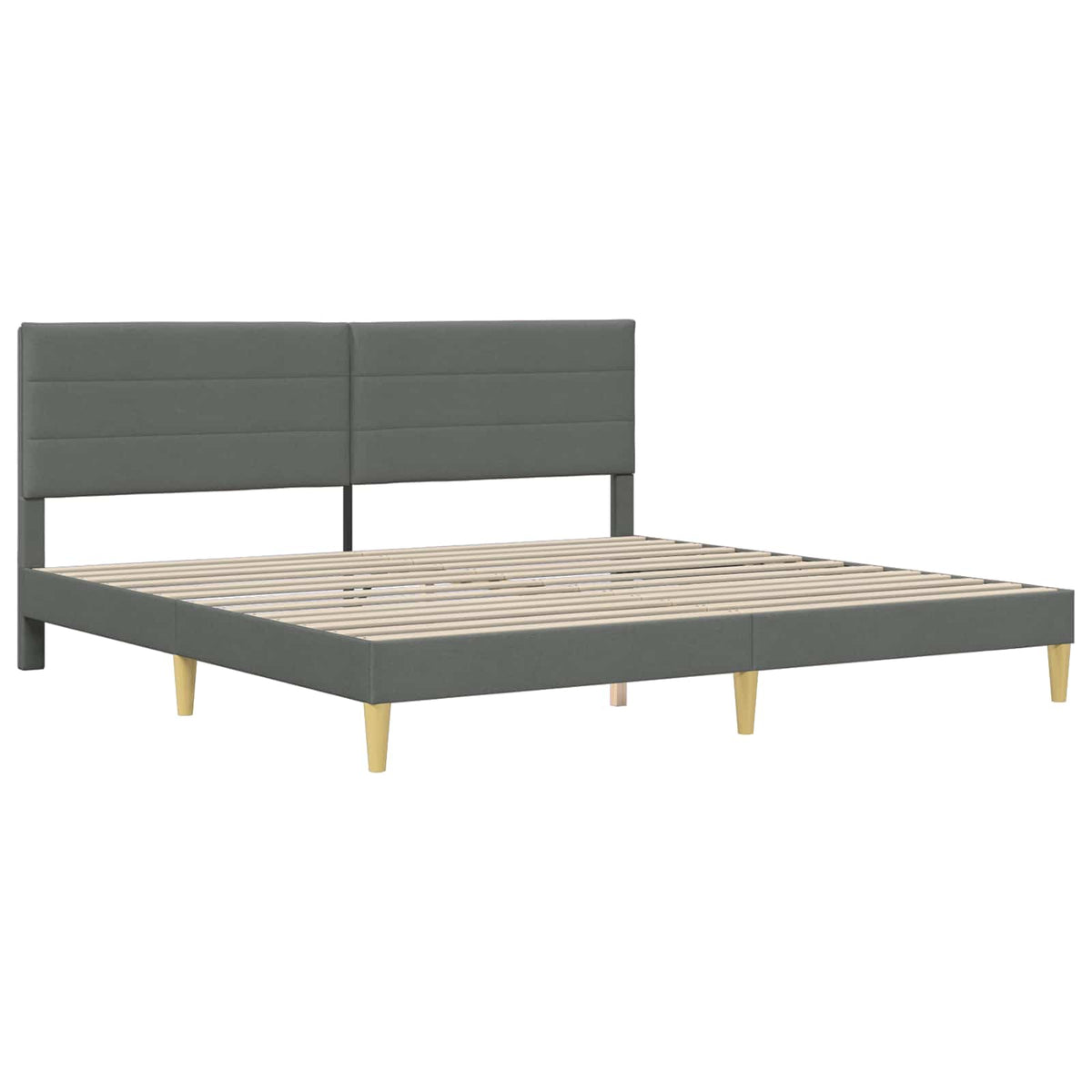 Okvir kreveta s madracem Tamno siva 180 x 200 cm tkanina