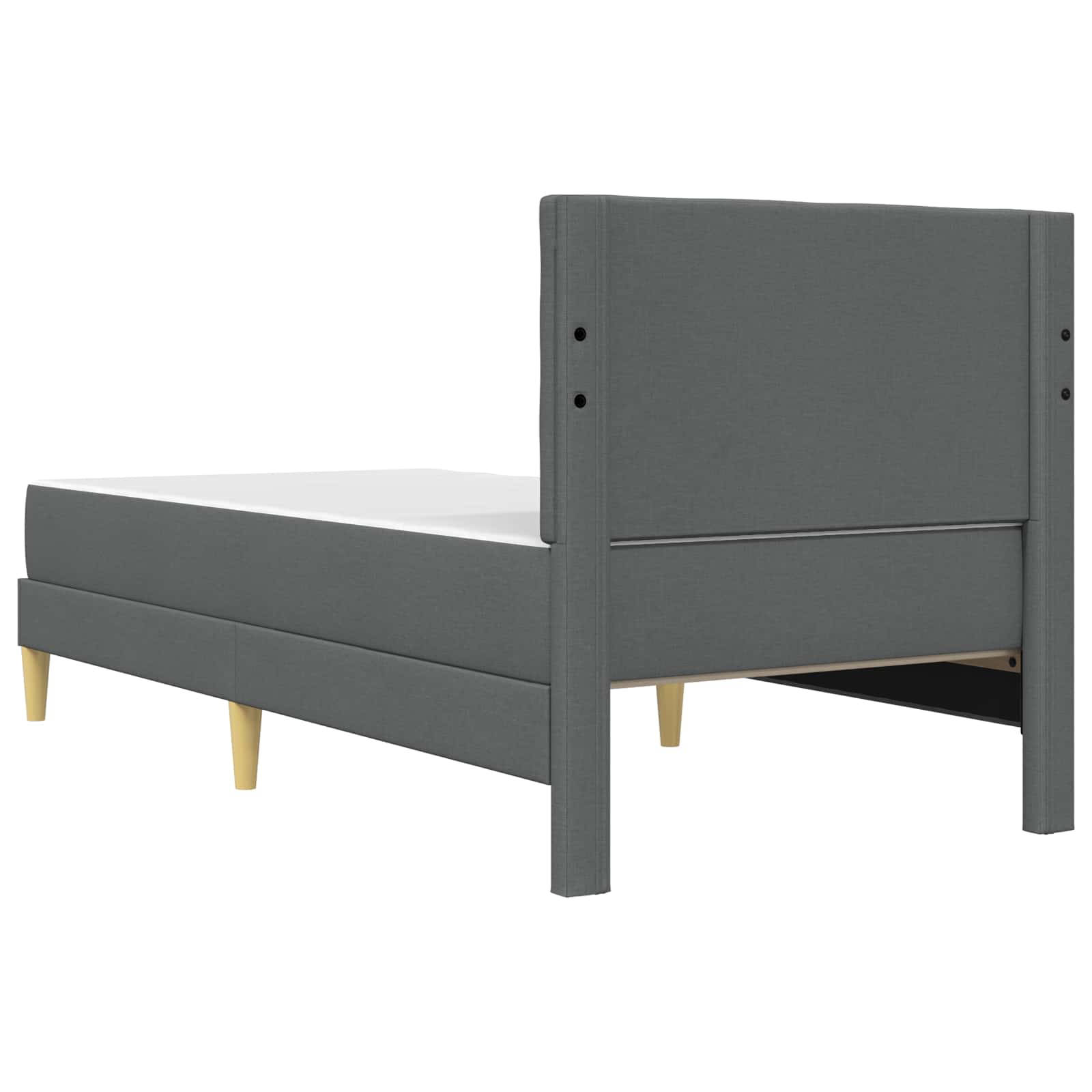 Okvir kreveta s madracem Tamno siva 90 x 190 cm tkanina
