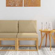 Set vanjskih sofa Bijela i bež 59 x 63 x 73 cm