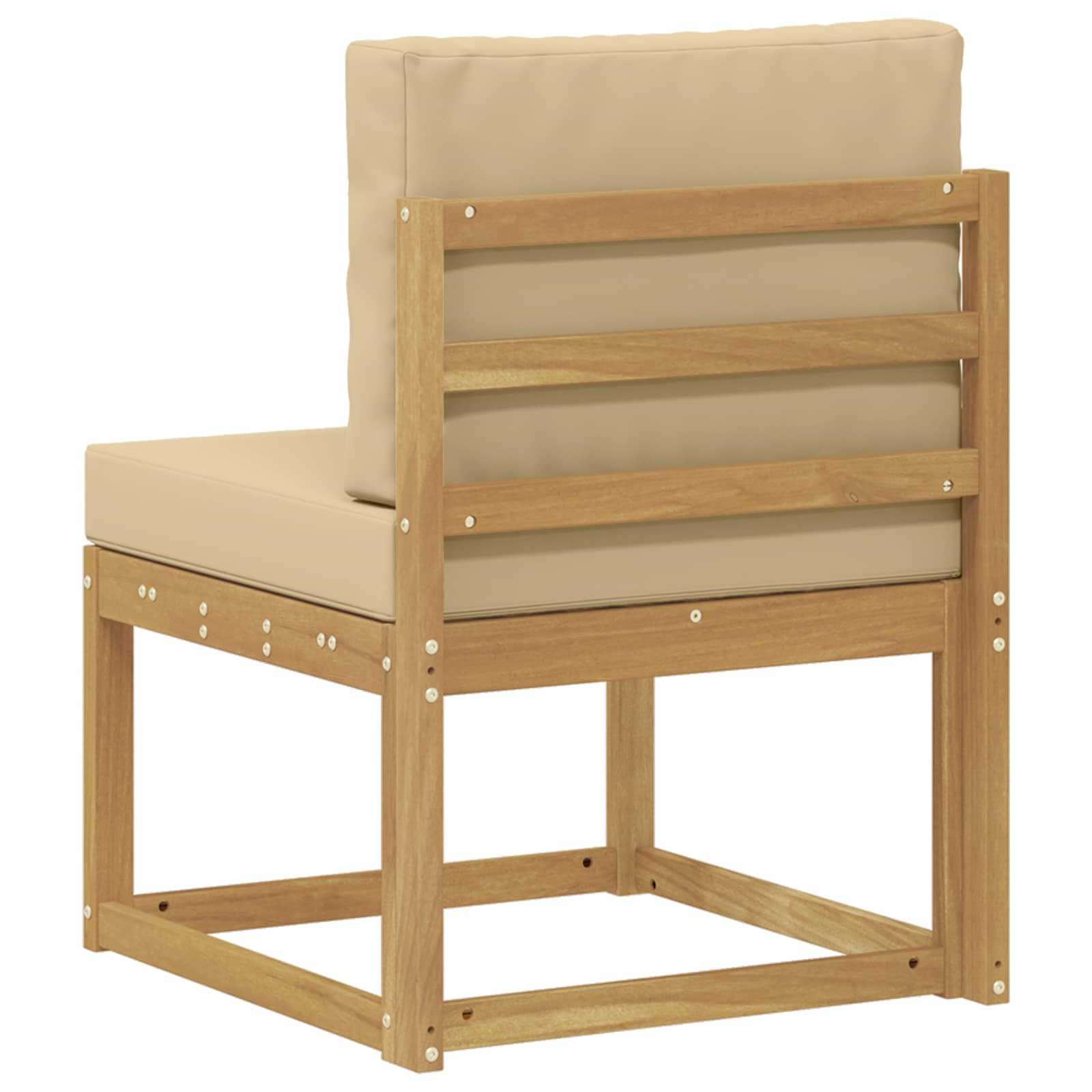 Set vanjskih sofa Bijela i bež 59 x 63 x 73 cm
