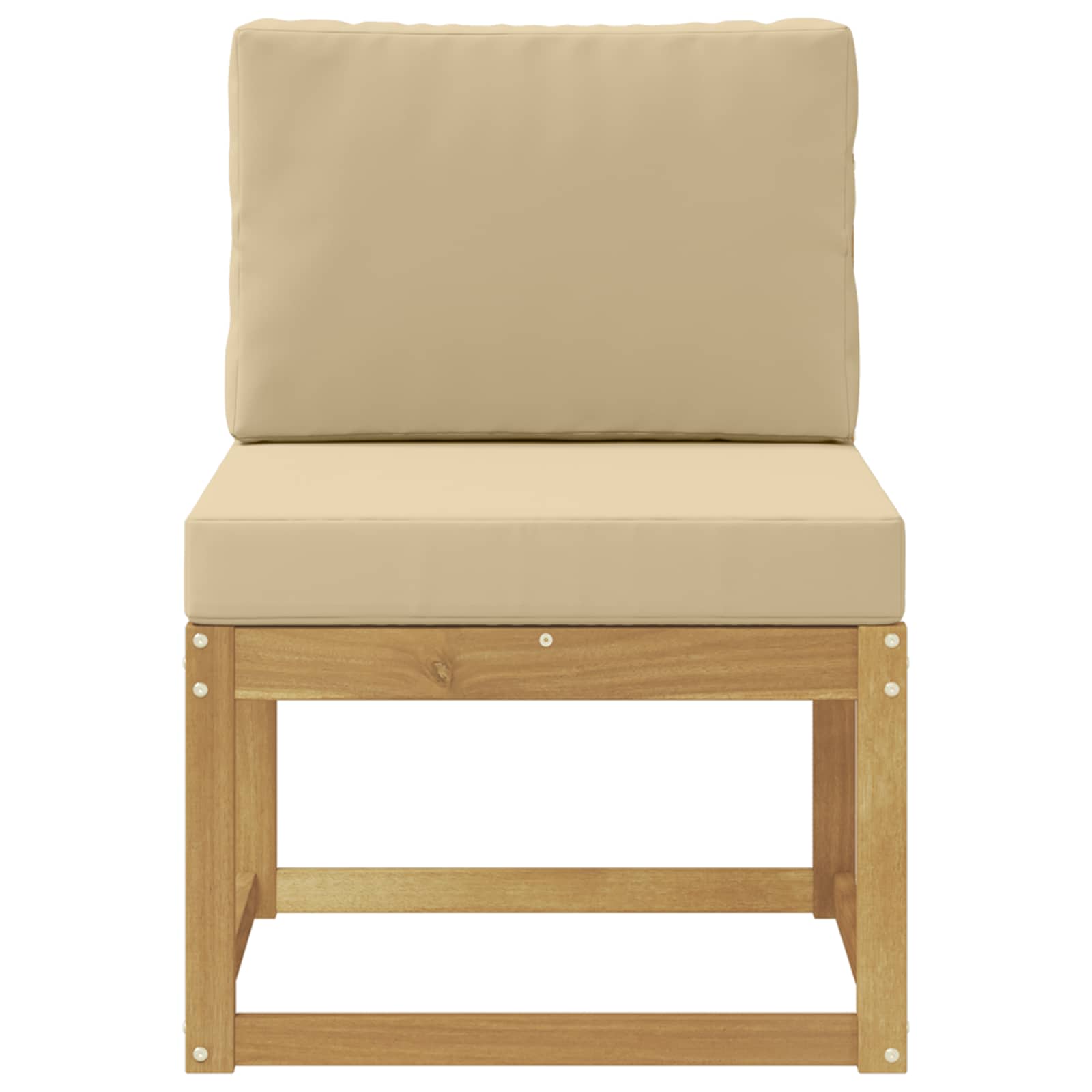 Set vanjskih sofa Bijela i bež 59 x 63 x 73 cm