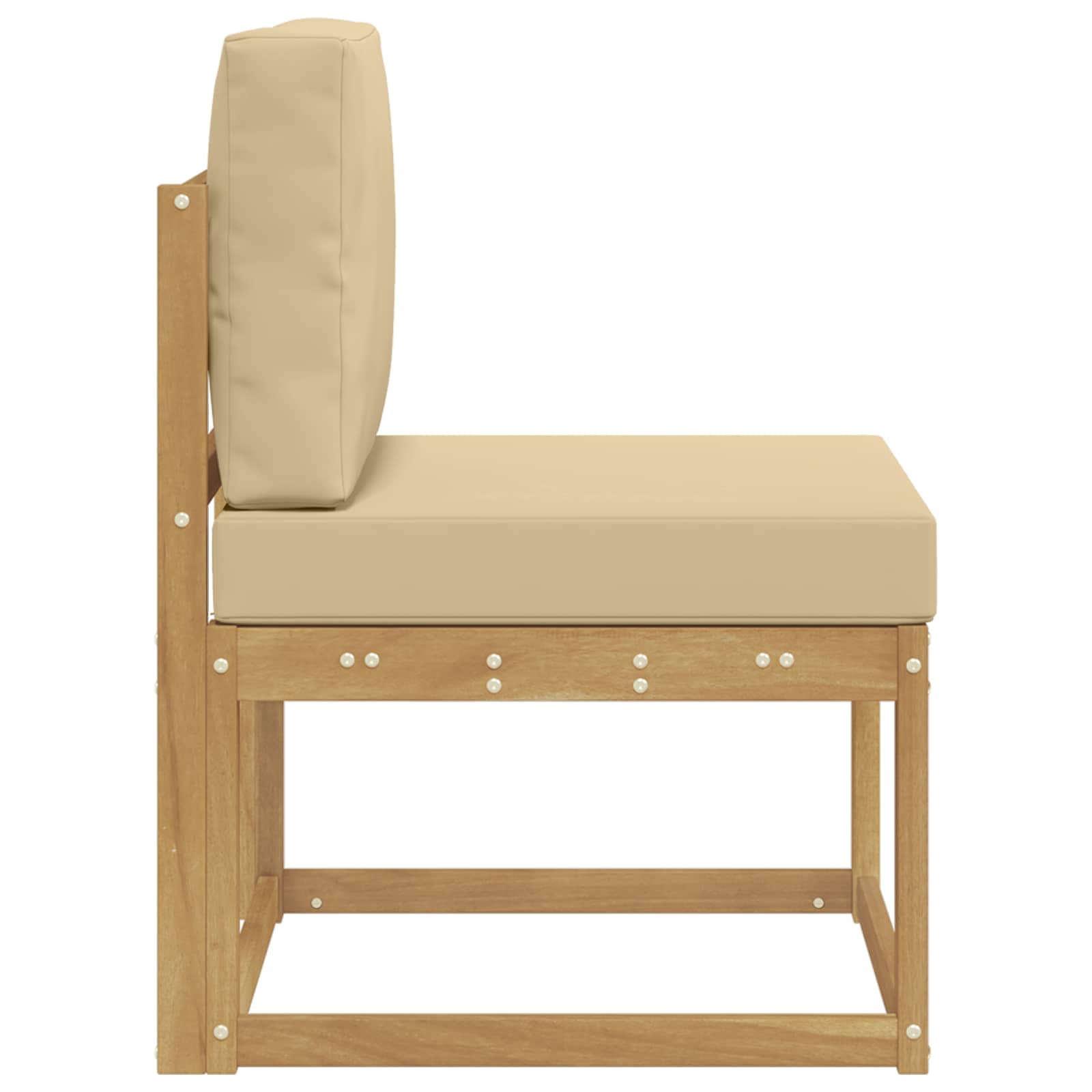 Set vanjskih sofa Bijela i bež 59 x 63 x 73 cm