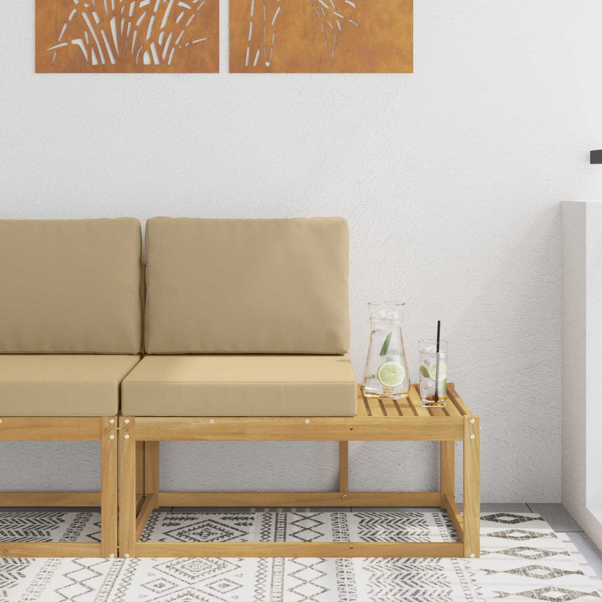 Srednja sofa za van Čvrsto drvo akacije