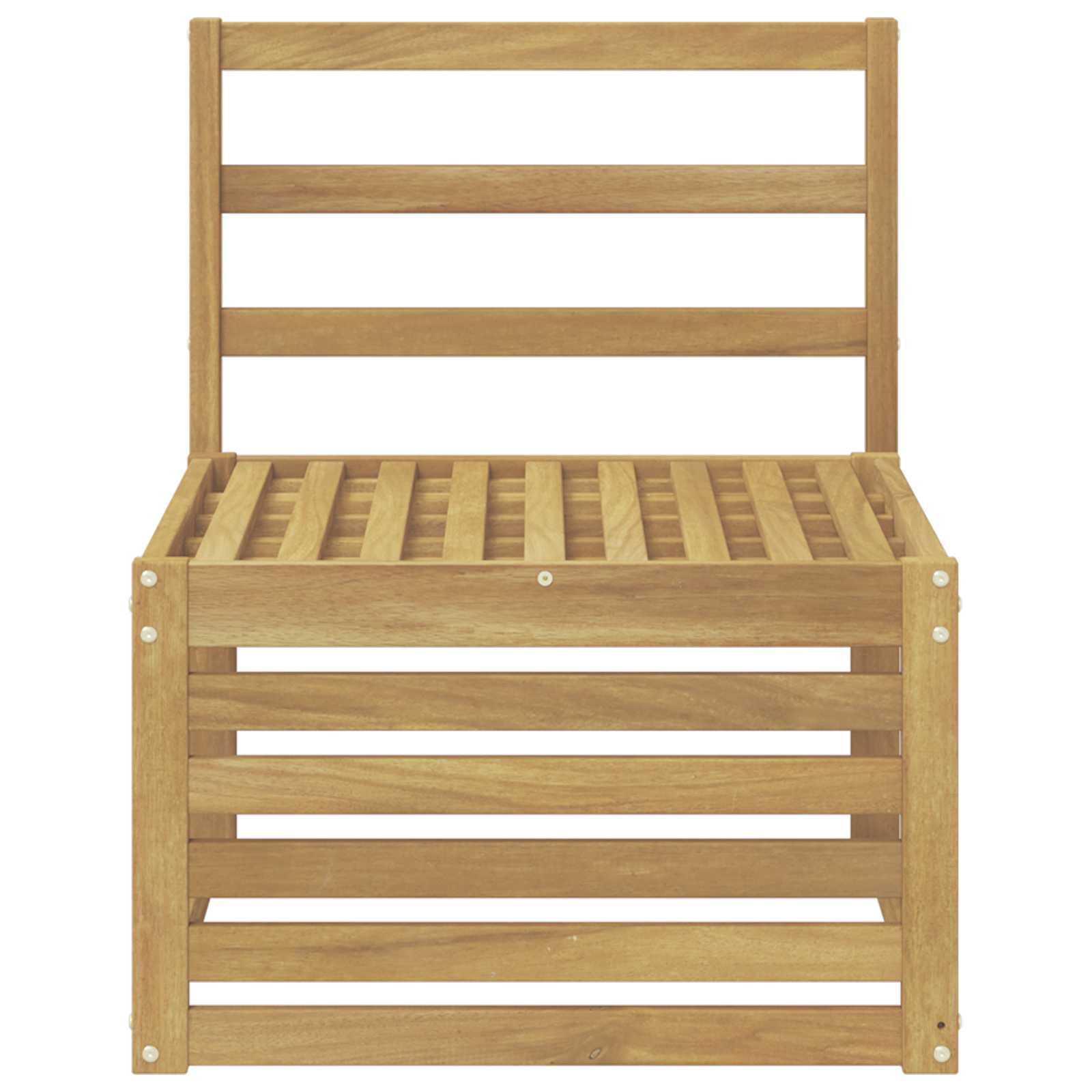 Srednja sofa za van Čvrsto drvo akacije Bijela 63 x 59 x 73 cm