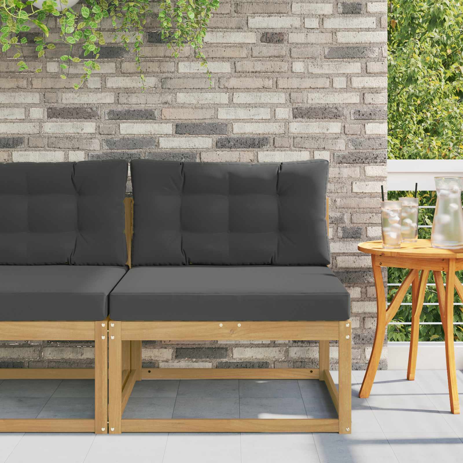 Srednja sofa za van Poliester Bijela