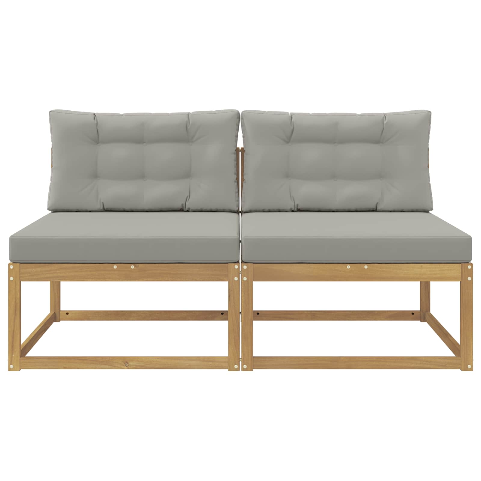 2 Komad Srednja sofa za van Poliester Bijela