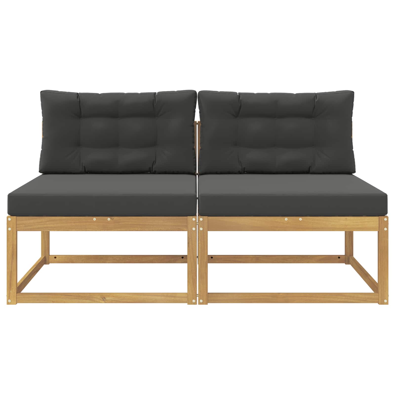 2 Komad Srednja sofa za van Poliester Bijela