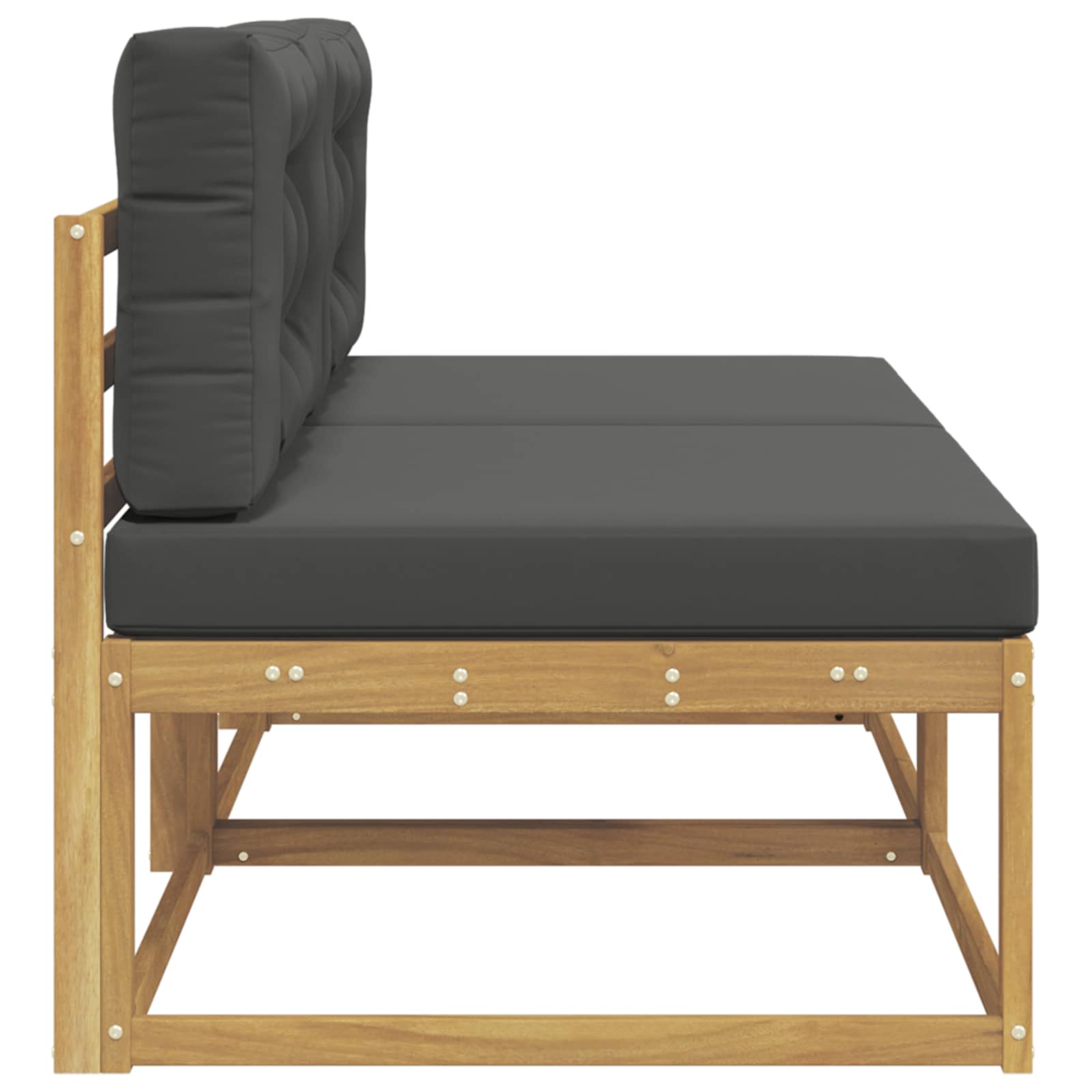 2 Komad Srednja sofa za van Poliester Bijela