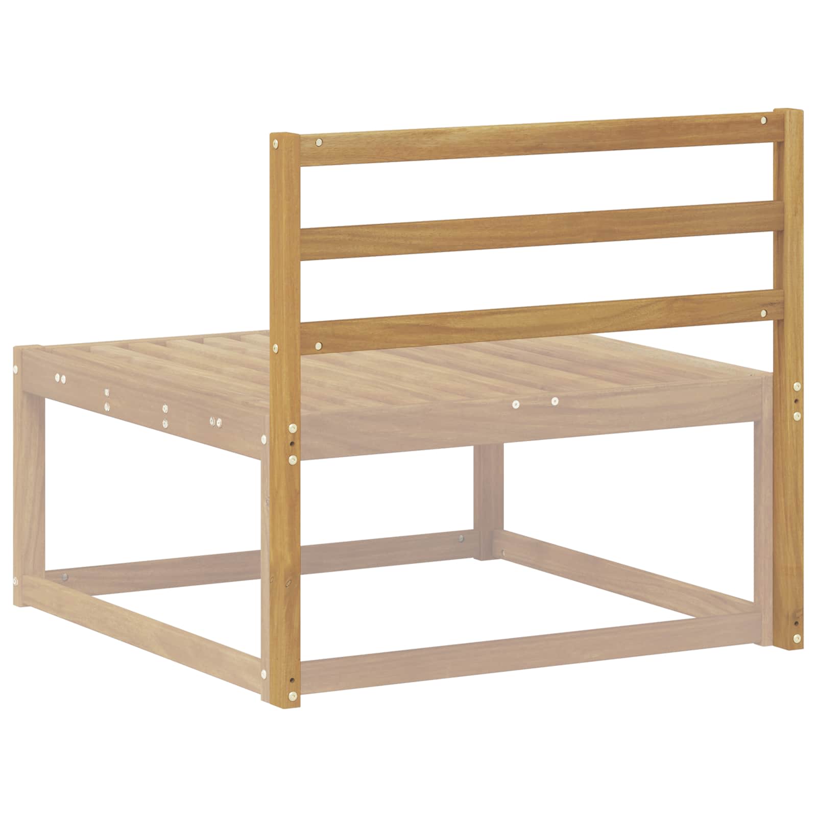 Modul naslona Bijela 79 x 4 x 73 cm Čvrsto drvo akacije