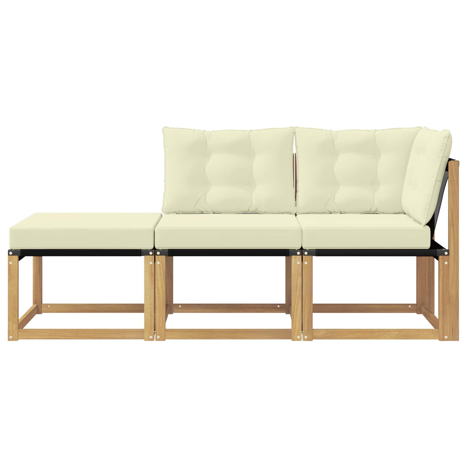 Sekcionalna sofa s jastukom 3 Komad Bijela