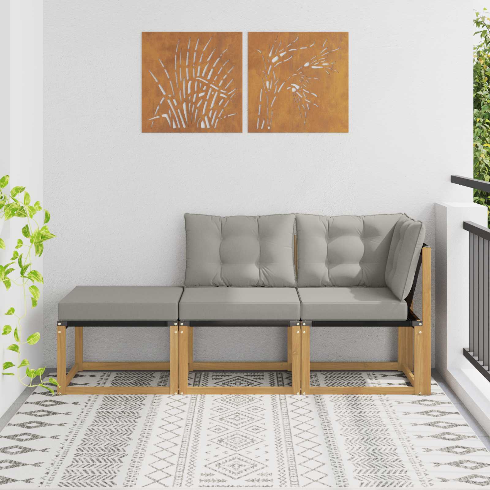 Sekcionalna sofa s jastukom 3 Komad Bijela