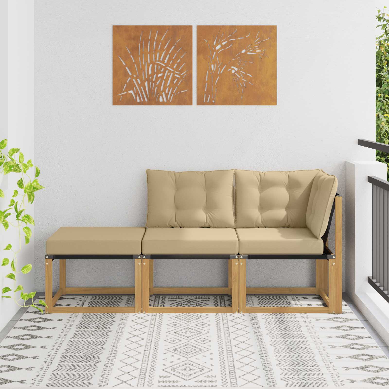 Sekcionalna sofa s jastukom 3 Komad Bijela