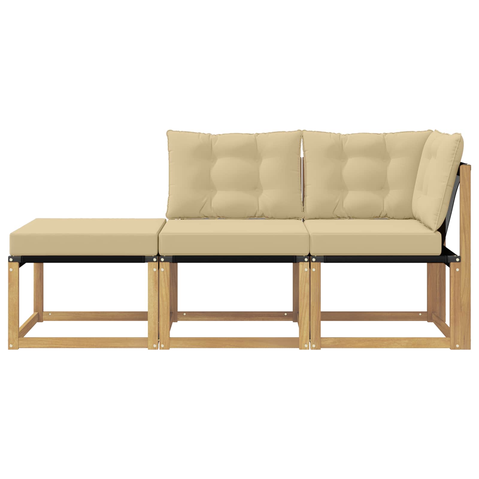 Sekcionalna sofa s jastukom 3 Komad Bijela