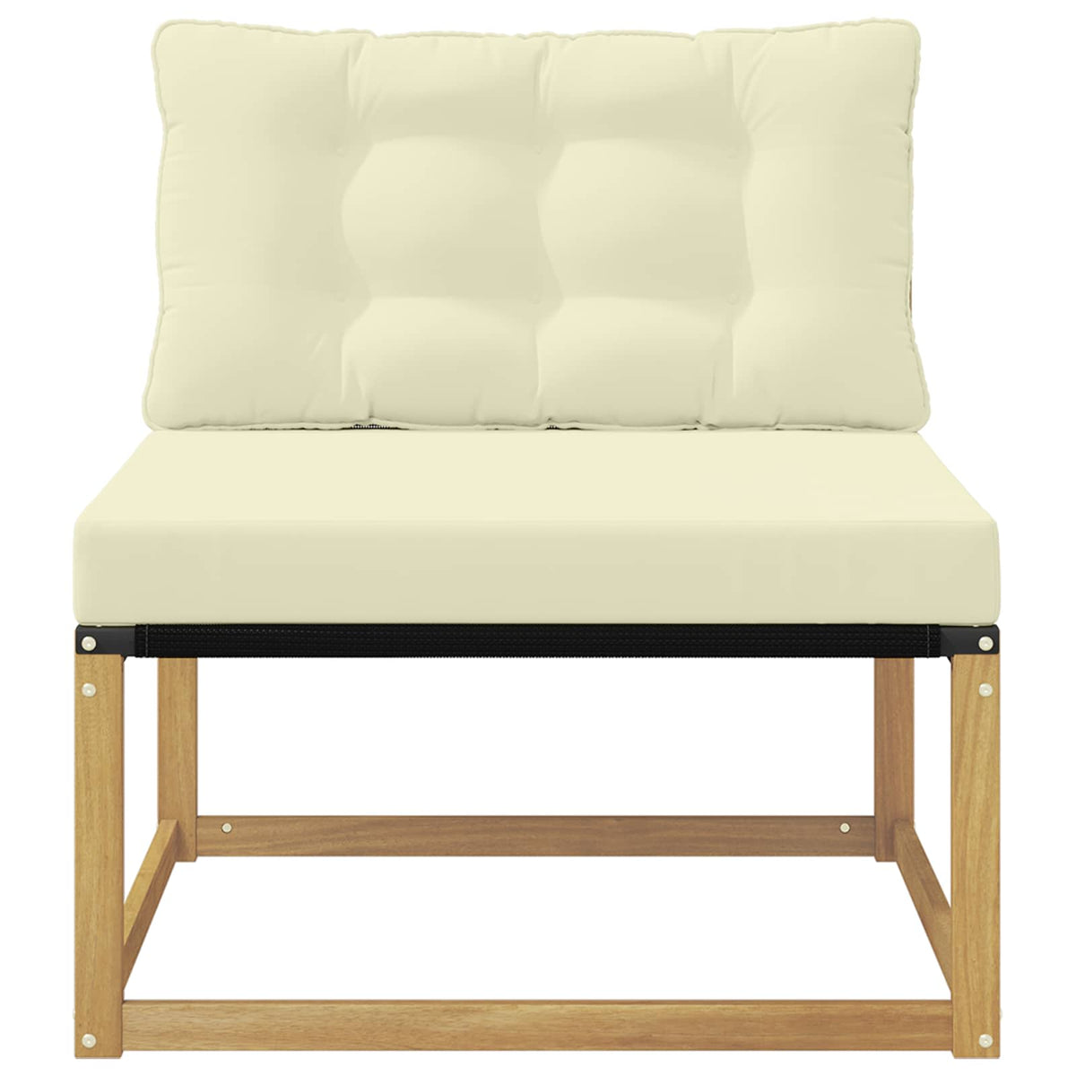 Srednja sofa za van s jastukom Bijela 79 x 83 x 73 cm čelik