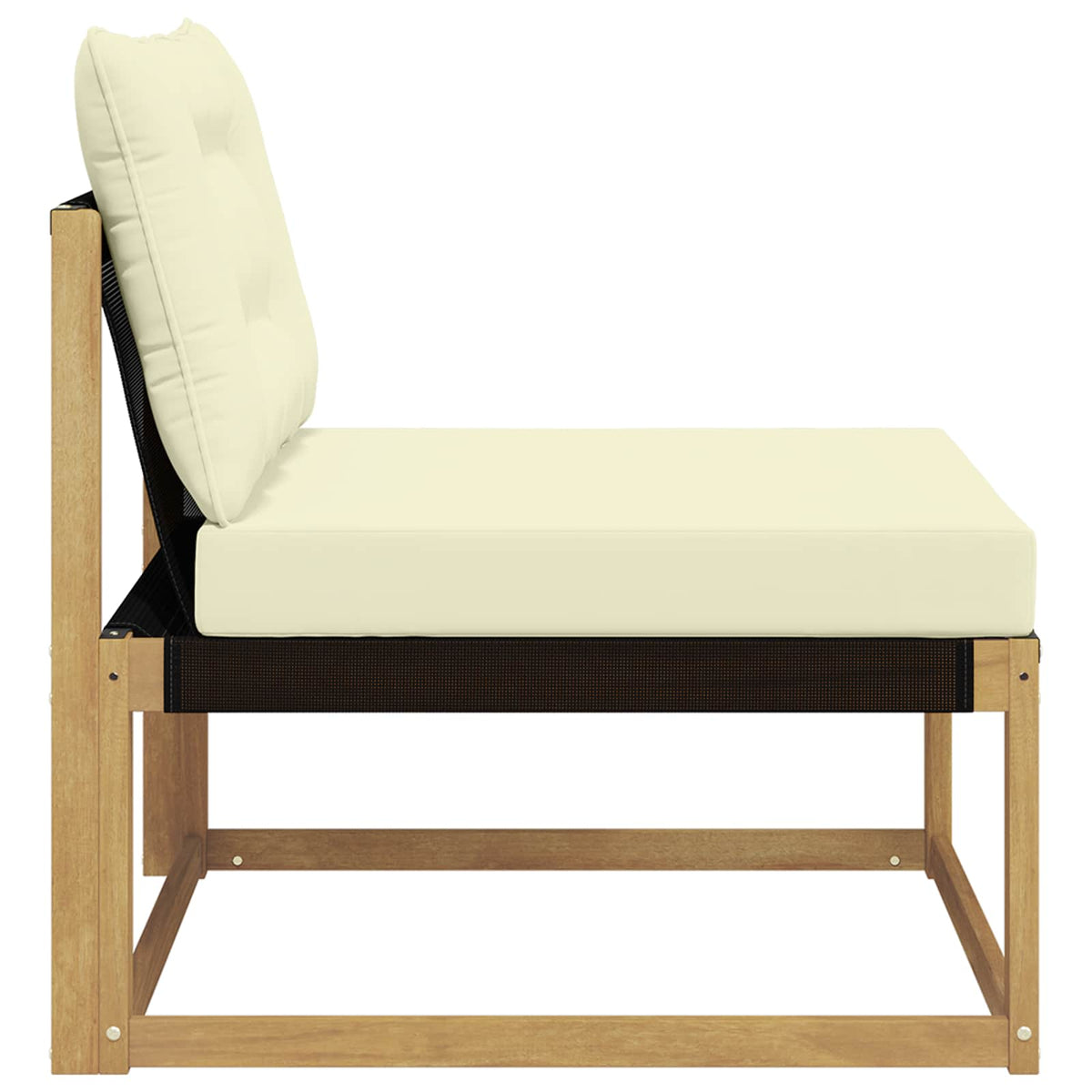 Srednja sofa za van s jastukom Bijela 79 x 83 x 73 cm čelik
