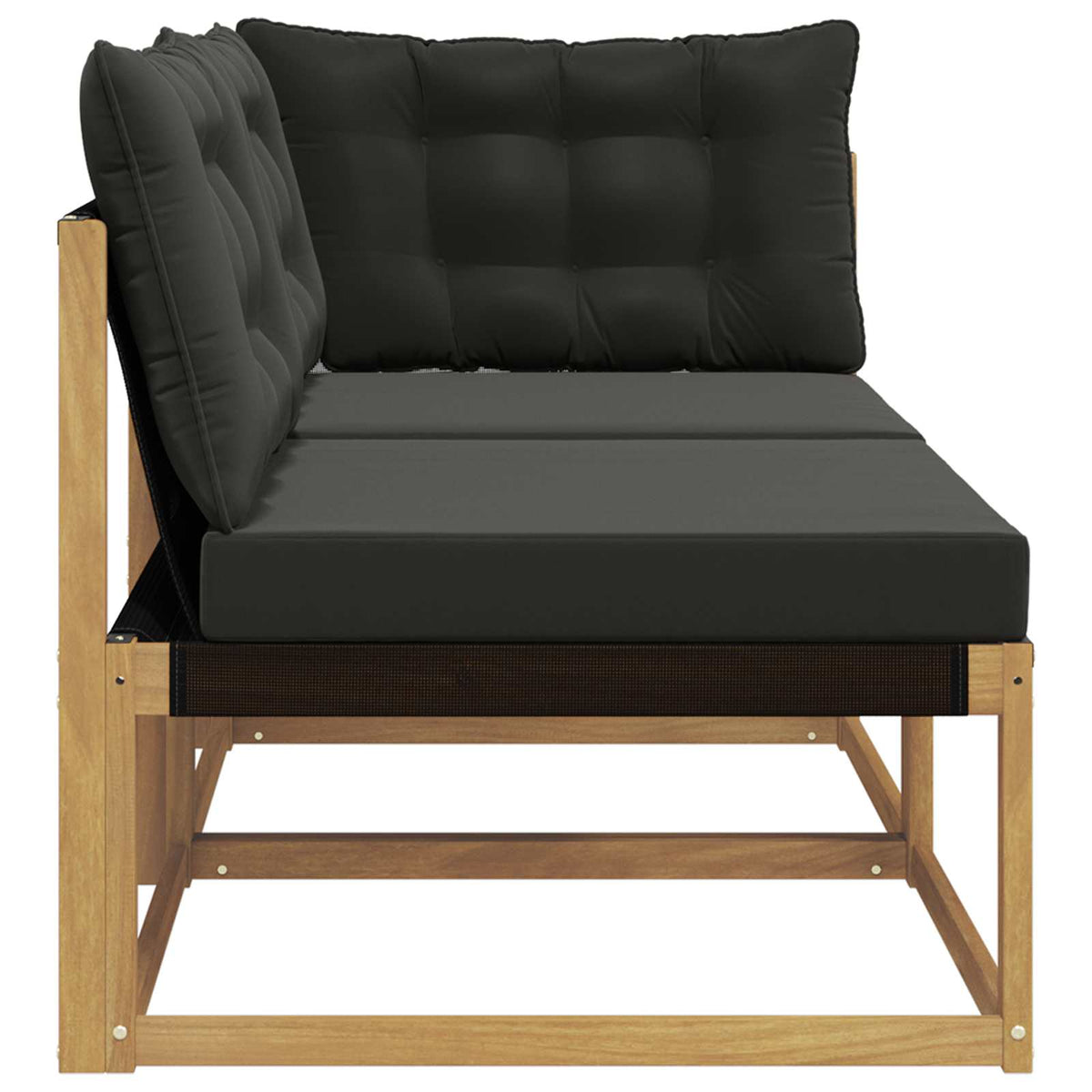 Set vanjskih sofa Čvrsto drvo akacije Bijela