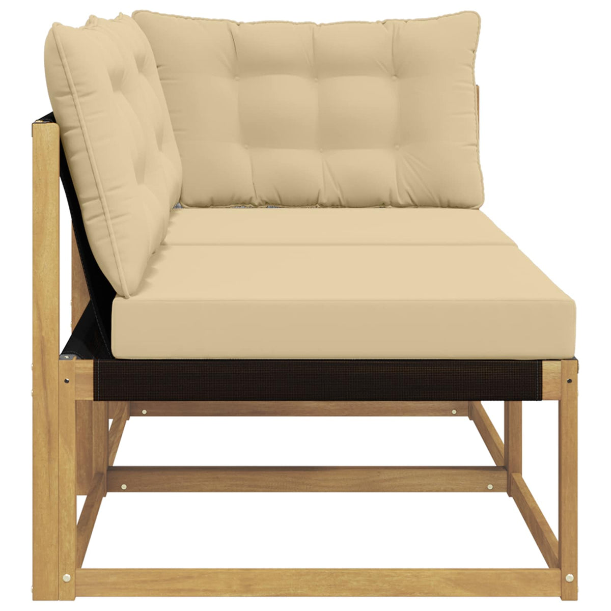 Set vanjskih sofa Čvrsto drvo akacije Bijela