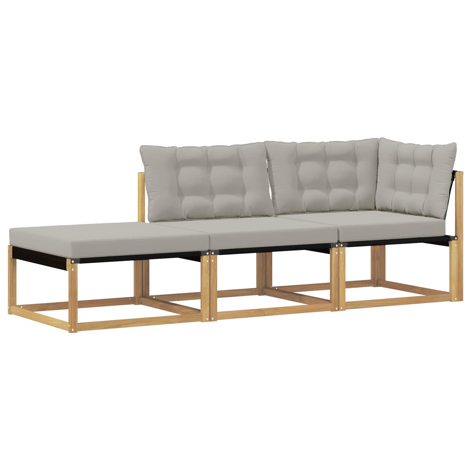 Set vanjskih sofa Bijela i svjetlosiva 241,5 x 83 x 73 cm