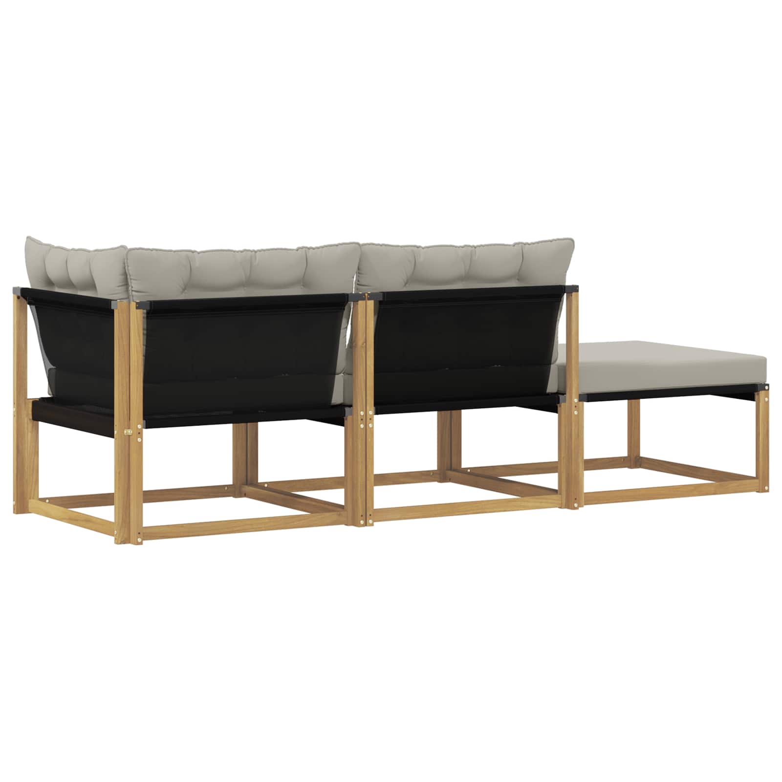 Set vanjskih sofa Bijela i svjetlosiva 241,5 x 83 x 73 cm