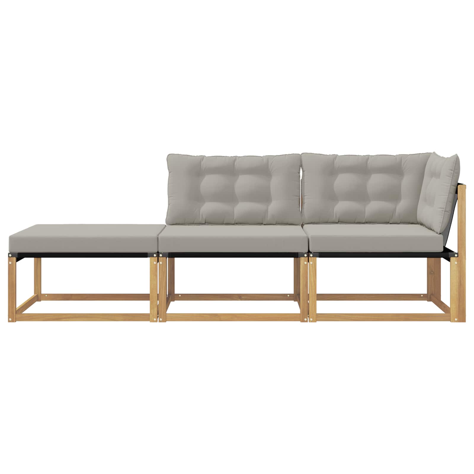 Set vanjskih sofa Bijela i svjetlosiva 241,5 x 83 x 73 cm