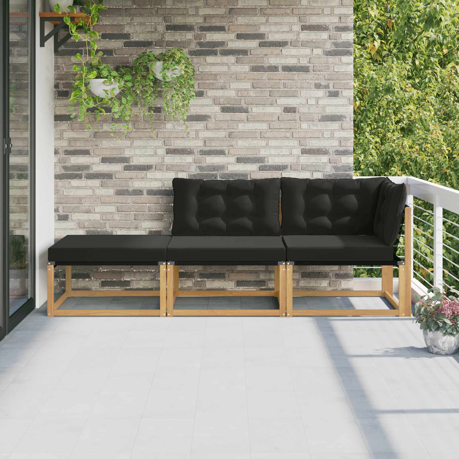 Sekcionalna sofa s jastukom Bijela 241,5 x 83 x 73 cm