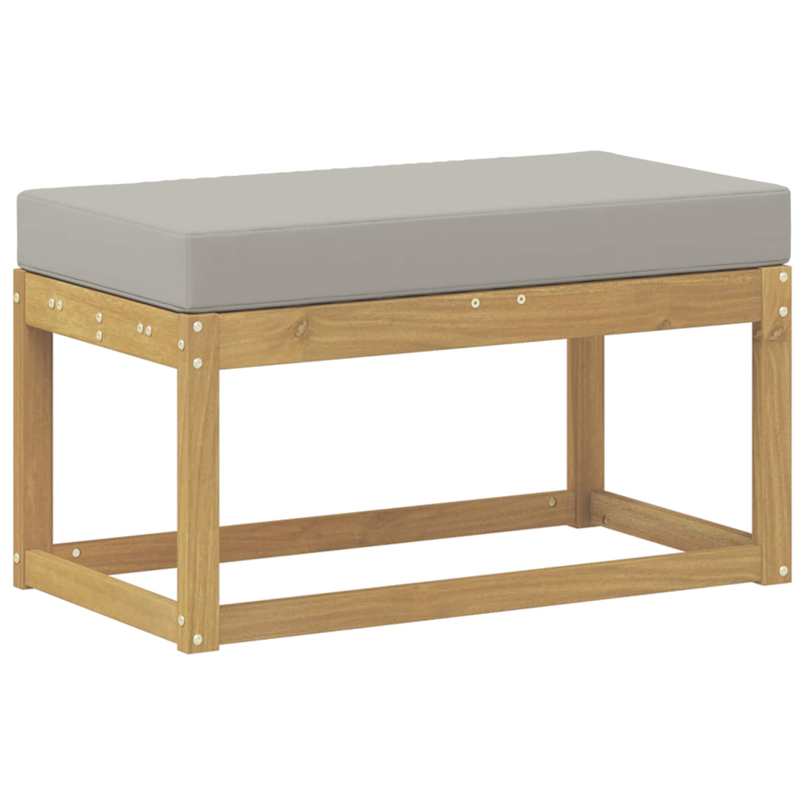 Vanjska stolica klupa s jastukom Bijela 80 x 43 x 45 cm