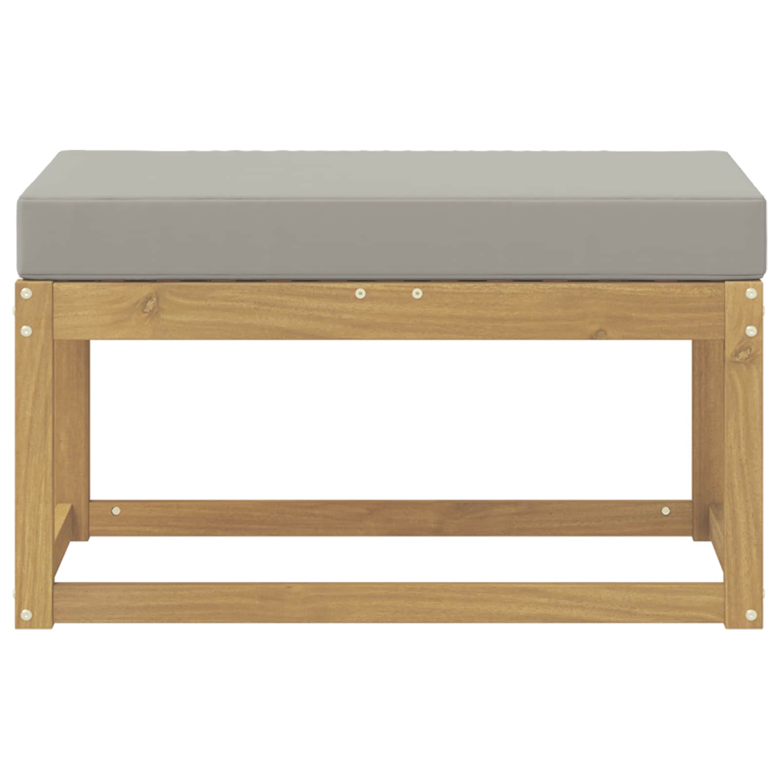 Vanjska stolica klupa s jastukom Bijela 80 x 43 x 45 cm