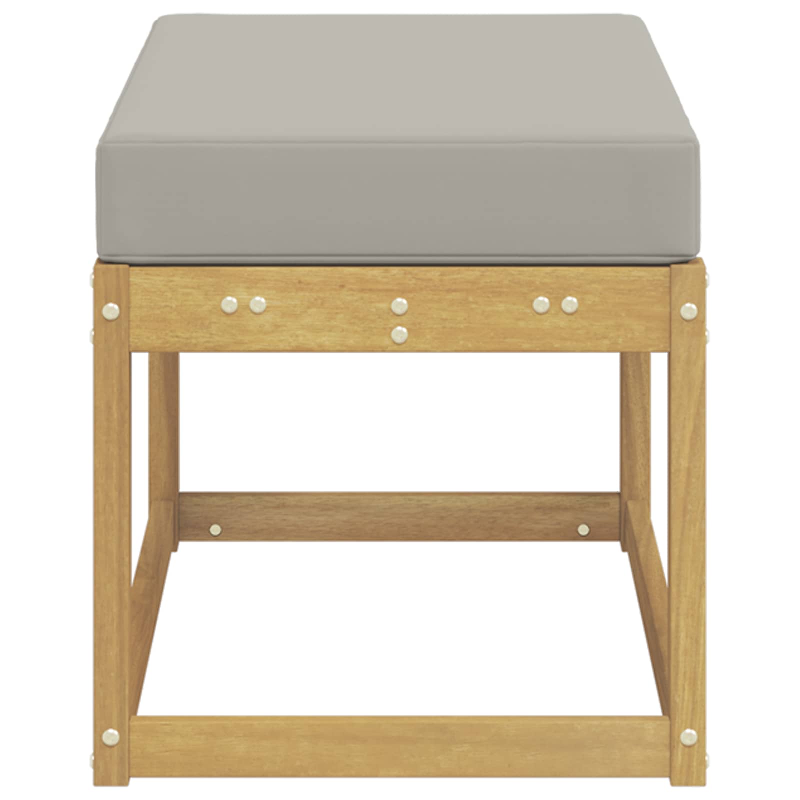 Vanjska stolica klupa s jastukom Bijela 80 x 43 x 45 cm