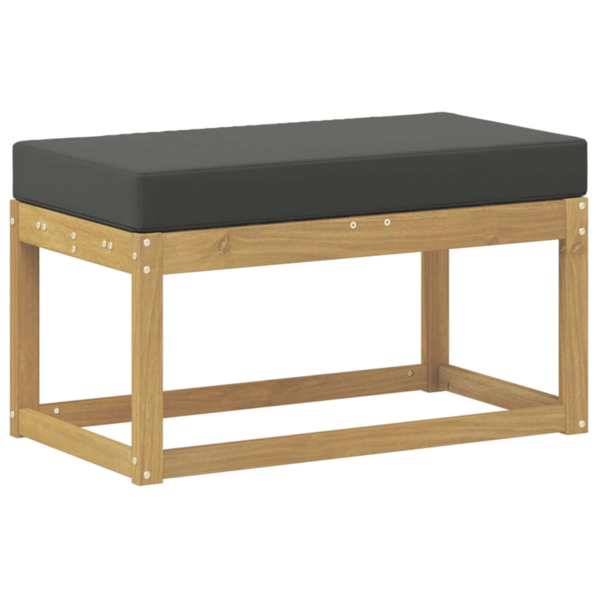 Vanjska stolica klupa s jastukom Bijela 80 x 43 x 45 cm
