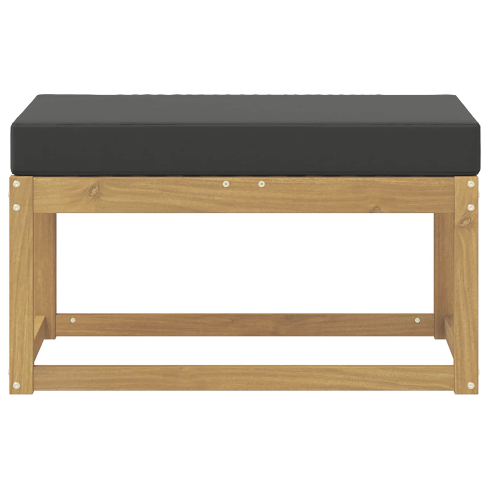 Vanjska stolica klupa s jastukom Bijela 80 x 43 x 45 cm
