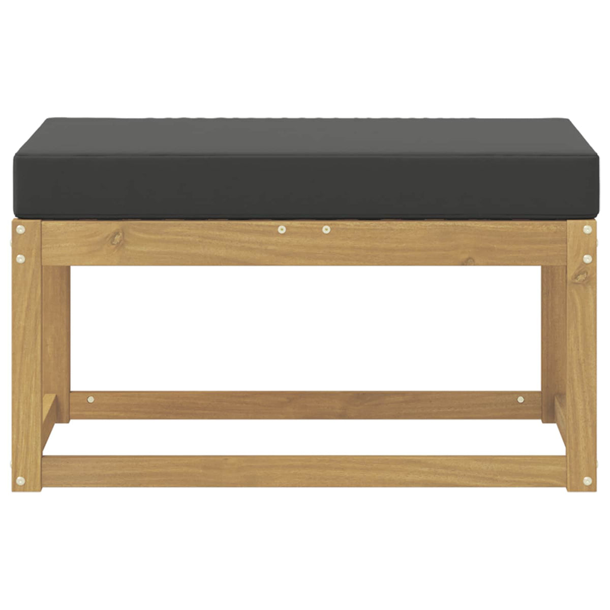 Vanjska stolica klupa s jastukom Bijela 80 x 43 x 45 cm